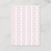 Blush Pink Bows Floral Elegantes Babyduschbuch Begleitkarte (Rückseite)