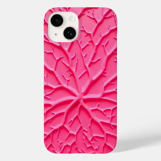 Blush Pink Branch Texture iPhone Case for Women (Rückseite)