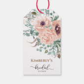 Blush Pink Brautparty Gift Tags Geschenkanhänger (Rückseite)