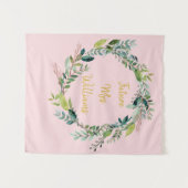 Blush Pink Brautparty Girl Foto Booth Prop Wandteppich (Vorderseite (Horizontal))