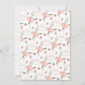 Blush Pink Brautparty Tee Einladung (Rückseite)