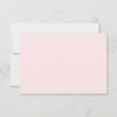 Blush Pink Brautparty Wedding RSVP Card Karte (Rückseite)