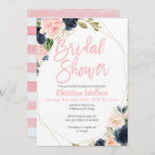 Blush Pink Bridal Dusche Einladungen (Vorne/Hinten)