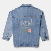 BLUSH PINK BRIDE DENIM JACKET Hochzeit Jeansjacke (Rückseite)