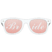 Blush Pink Bride in Script Wedding Partybrille (Vorderseite)