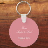 Blush Pink Bridesmaid Thank You Keychain Schlüsselanhänger (Rückseite)