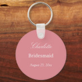 Blush Pink Bridesmaid Thank You Keychain Schlüsselanhänger (Vorderseite)