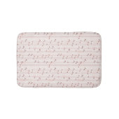 Blush Pink Brown Music Notes   Badematte (Vorderseite)