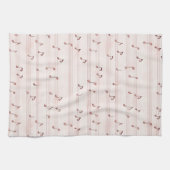 Blush Pink Brown Music Notes Geschirrtuch (Horizontal)
