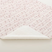 Blush Pink Brown Music Notes Sherpadecke (3/4)