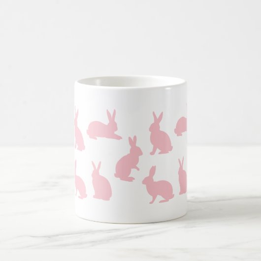 Blush Pink Bunnies With Custom Monogram Easter Kaffeetasse (Mittel)