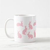 Blush Pink Bunnies With Custom Monogram Easter Kaffeetasse (Links)