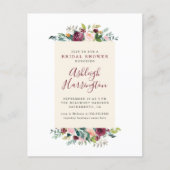 Blush Pink & Burgund Brautparty (Vorderseite)