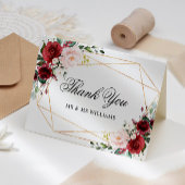 Blush Pink & Burgund Rose Hochzeit Danke Karte