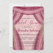 Blush Pink & Burgund Sparkle Brautparty Einladung (Vorderseite)