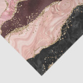 Blush Pink Burgundi Gold Black Glitzer Seidenpapier (Detail)