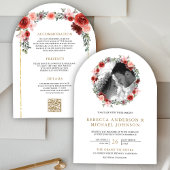 Blush Pink Burgundy Blumenstrauß Foto Hochzeit Einladung