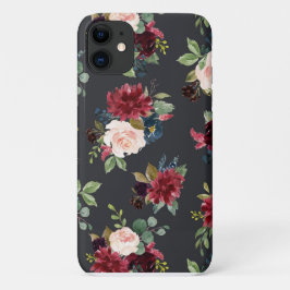 Blush Pink Burgundy Floral Elegant Hübsch Case Mat
