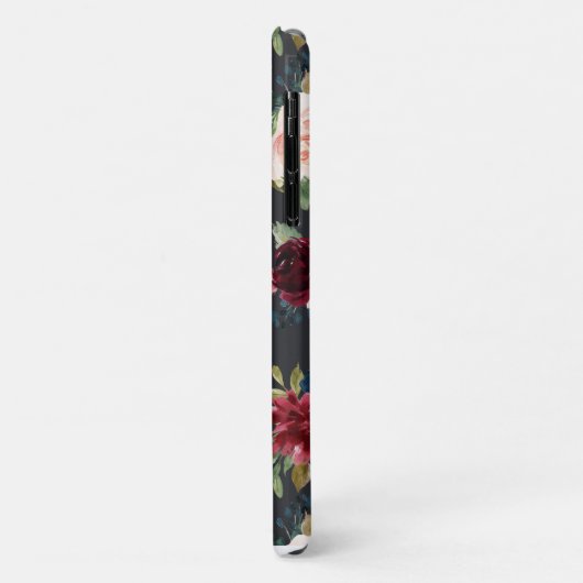 Blush Pink Burgundy Floral Elegant Hübsch Case Mat (Hinten/Links)