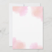 Blush Pink Burgundy Floral Elegantes Hochzeitsfest Einladung (Rückseite)