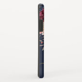 Blush Pink Burgundy Gold Floral iPhone Case (Hinten/Rechts)