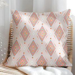 Blush Pink Burnt Orange Navajo Diamond Muster Kissen