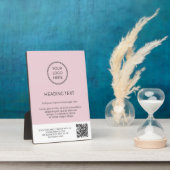 Blush Pink Business-Logo QR-Code Schilder Plaque Fotoplatte (Seite)