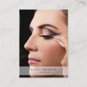 Blush Pink Business Logo Schönheitssalon Lashes Fo Visitenkarte (Vorderseite)