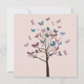 Blush Pink Butterflies Tree 16 . Geburtstag Einladung (Vorderseite)
