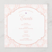 Blush Pink Butterfly Aquarell Party Programm (Vorderseite)