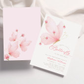 Blush Pink Butterfly Baby Dusche Einladung