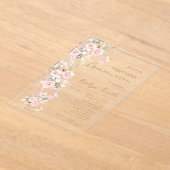 Blush Pink Butterfly First CommunityGirl Acryleinladungen (Ablage )