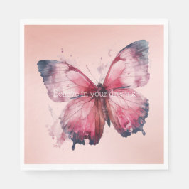 Blush Pink Butterfly Serviette