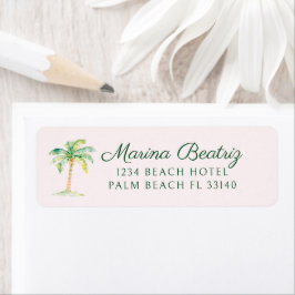Blush Pink Cabana Palm Tree Beach Club Address