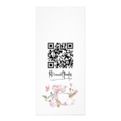 Blush Pink Cake Mixer Blumengebäck Service Preis Werbekarte (Hinten)