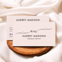 Blush Pink Calligraphy Girly Heart QR Code