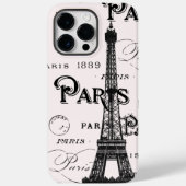 Blush Pink Calligraphy Paris Frankreich Eiffelturm Case-Mate iPhone Hülle (Rückseite)
