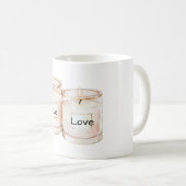 Blush Pink Candles True Love Kaffeetasse (VorderseiteRechts)