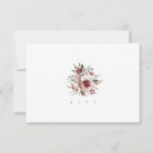 Blush Pink Carnation Wedding RSVP Antwort (Rückseite)