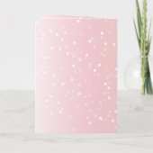 Blush Pink Cat Confetti Dots Christmas Karte (Rückseite)