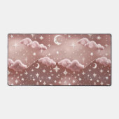 Blush Pink Celestial Moon Phases Schreibtischunterlage (Vorderseite)