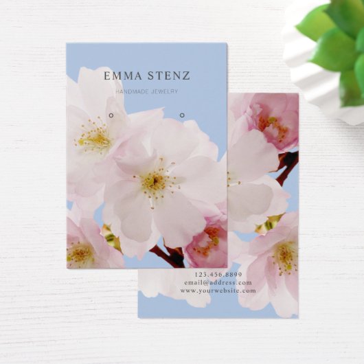 Blush Pink Cheroms Earring Display Card (Schreibtisch)