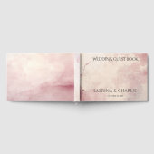 Blush Pink Cherry Blossom Elegant Floral Wedding  Gästebuch (Voll)