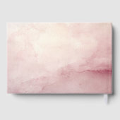 Blush Pink Cherry Blossom Elegant Floral Wedding  Gästebuch (Rückseite)