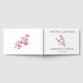 Blush Pink Cherry Blossom Elegant Floral Wedding  Gästebuch (Voll)