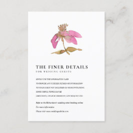BLUSH PINK CHERRY BLOSSOM FLORAL WEDINGDETAIL BEGLEITKARTE