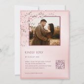 Blush Pink Cherry Blossom | Photo Casual Wedding Einladung (Rückseite)