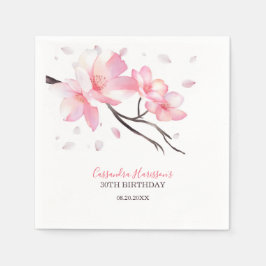 Blush Pink Cherry Blossom Sakura Geburtstag Serviette
