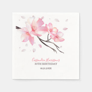 Blush Pink Cherry Blossom Sakura Geburtstag Serviette