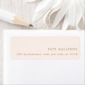 Blush Pink Chic Moderne Minimalistische Rücksendea (Insitu)